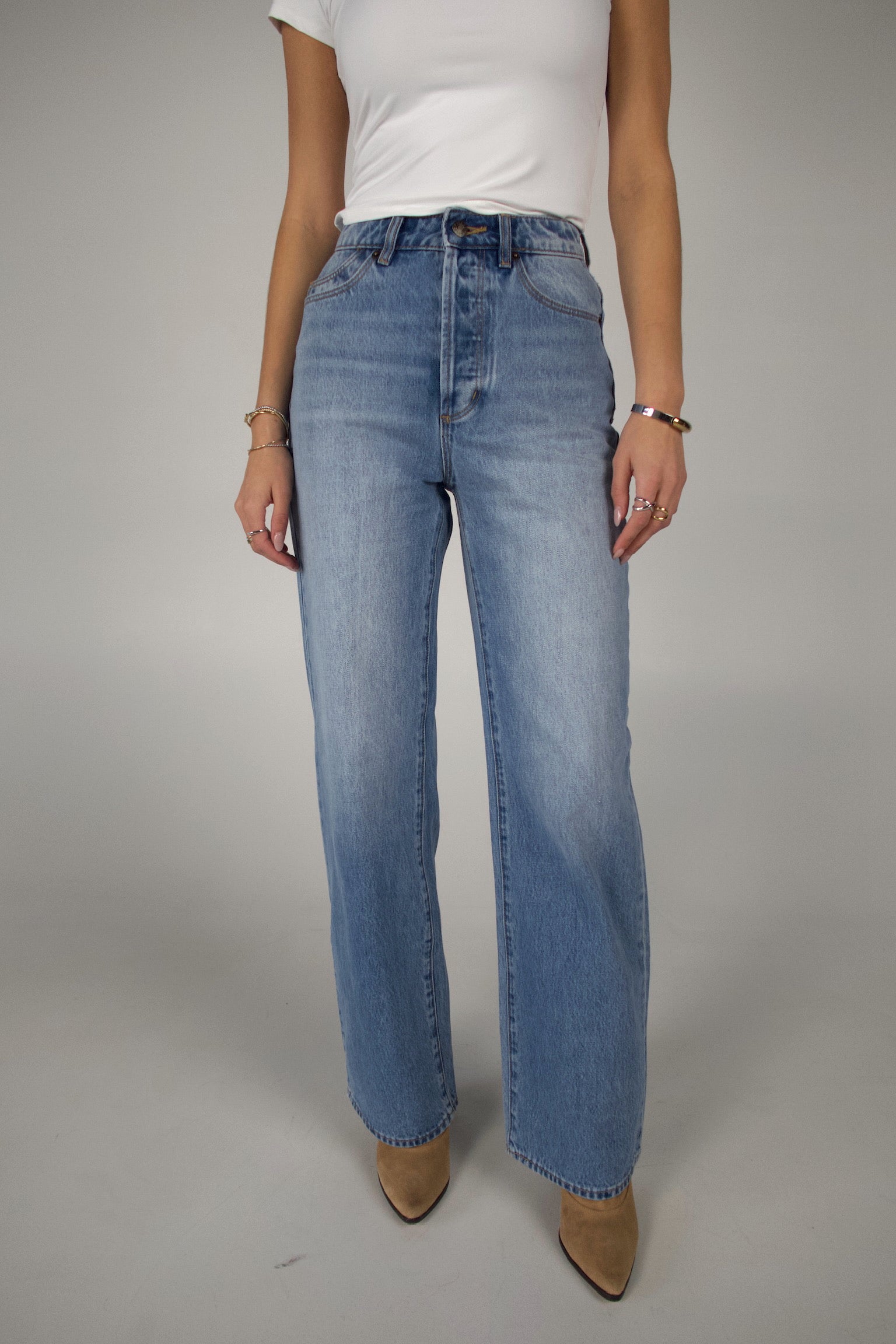 ROLLAS : Stevie Relaxed Jean In Brad Blue