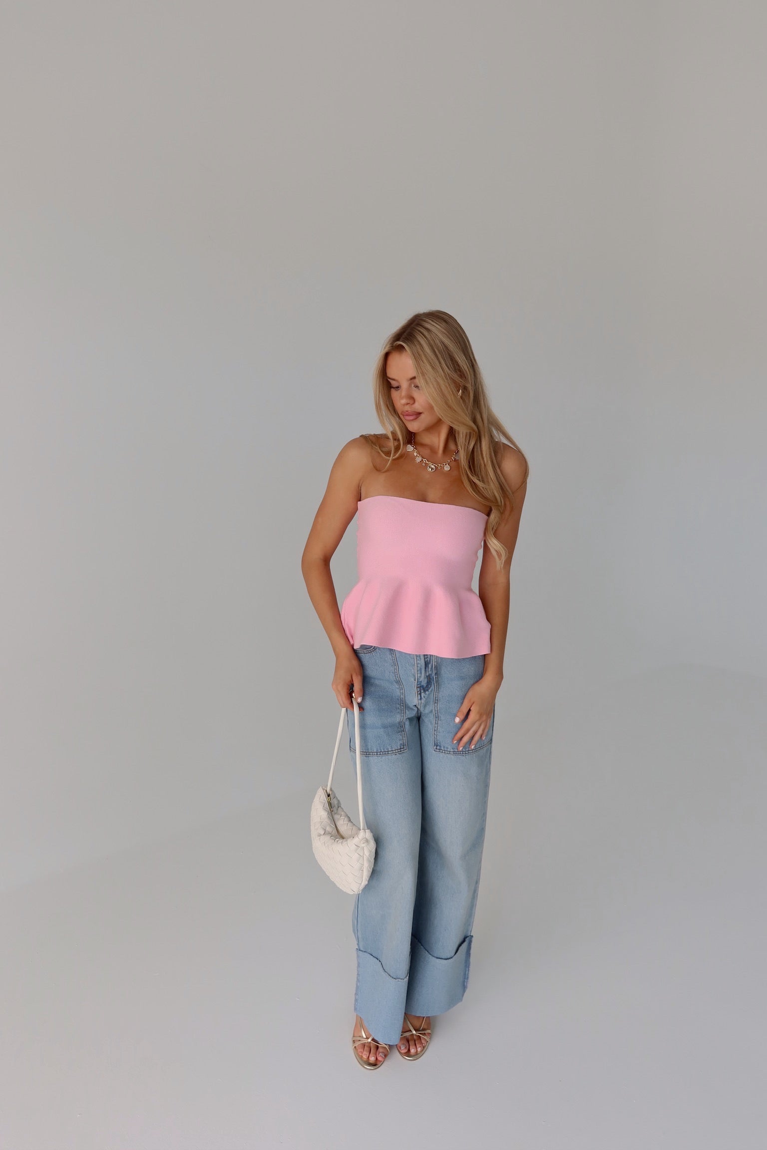 Delilah Pink Peplum Top