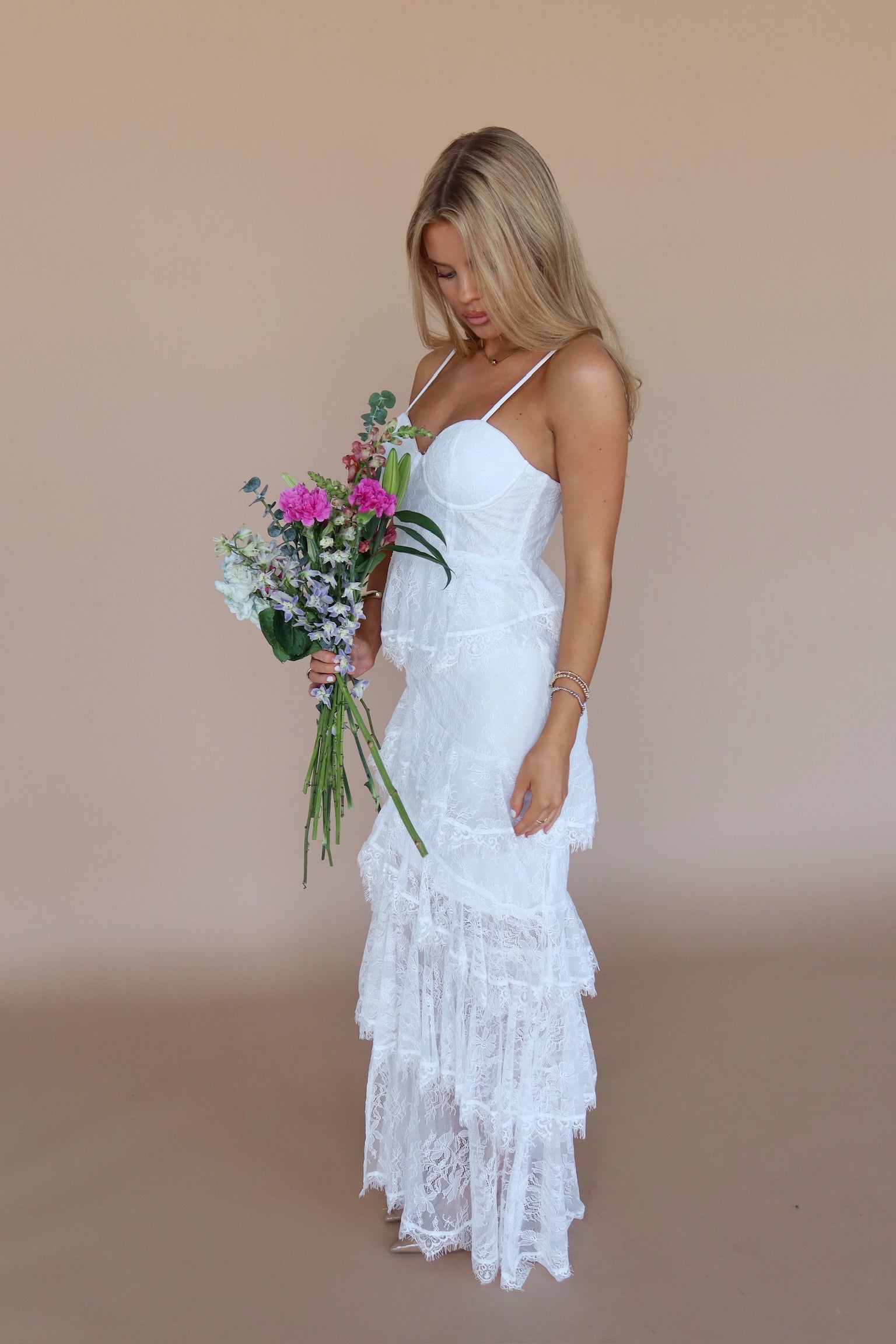 Mabel Lace Bustier Maxi Dress