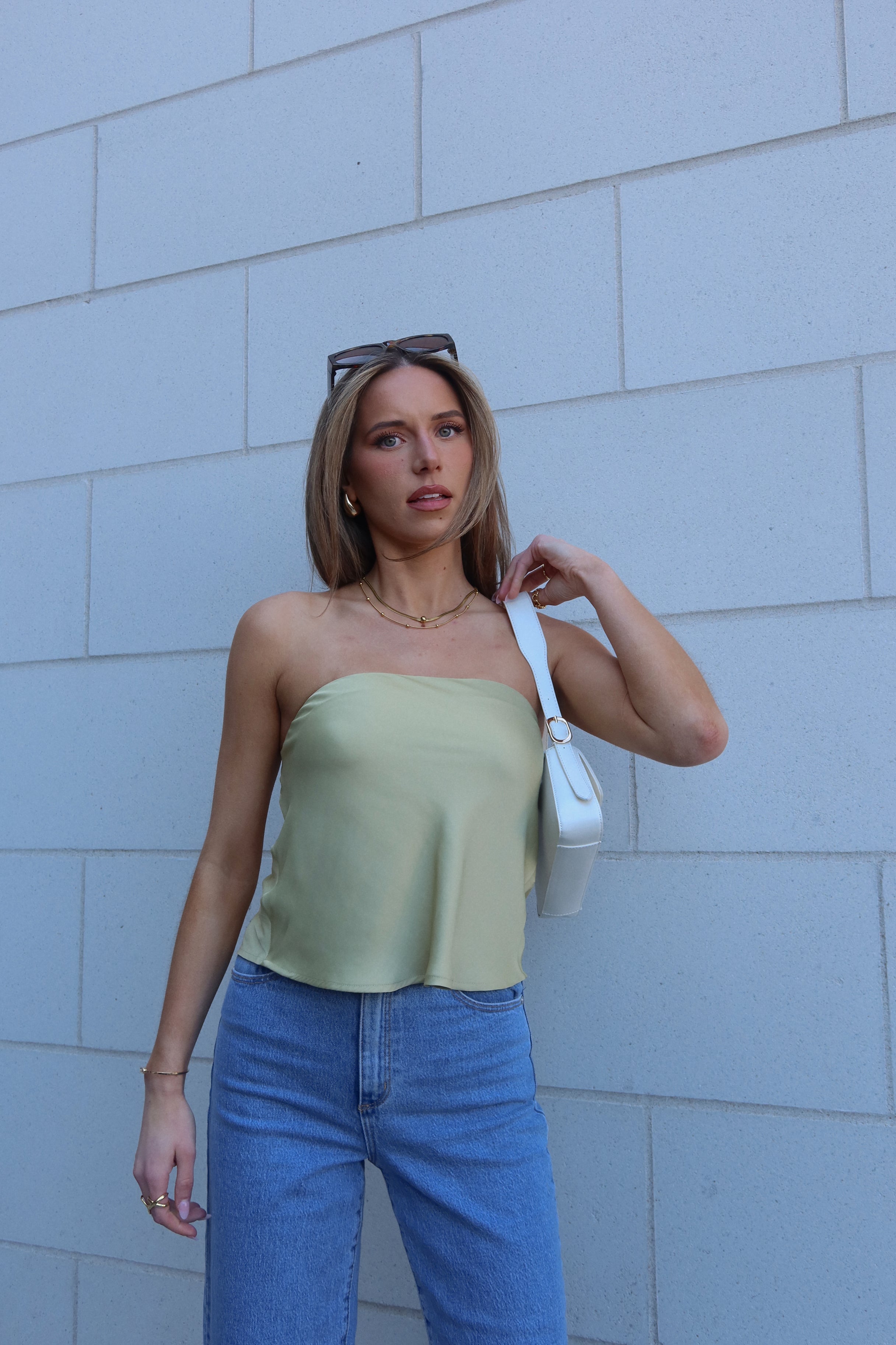 Sadie Satin Tube Top