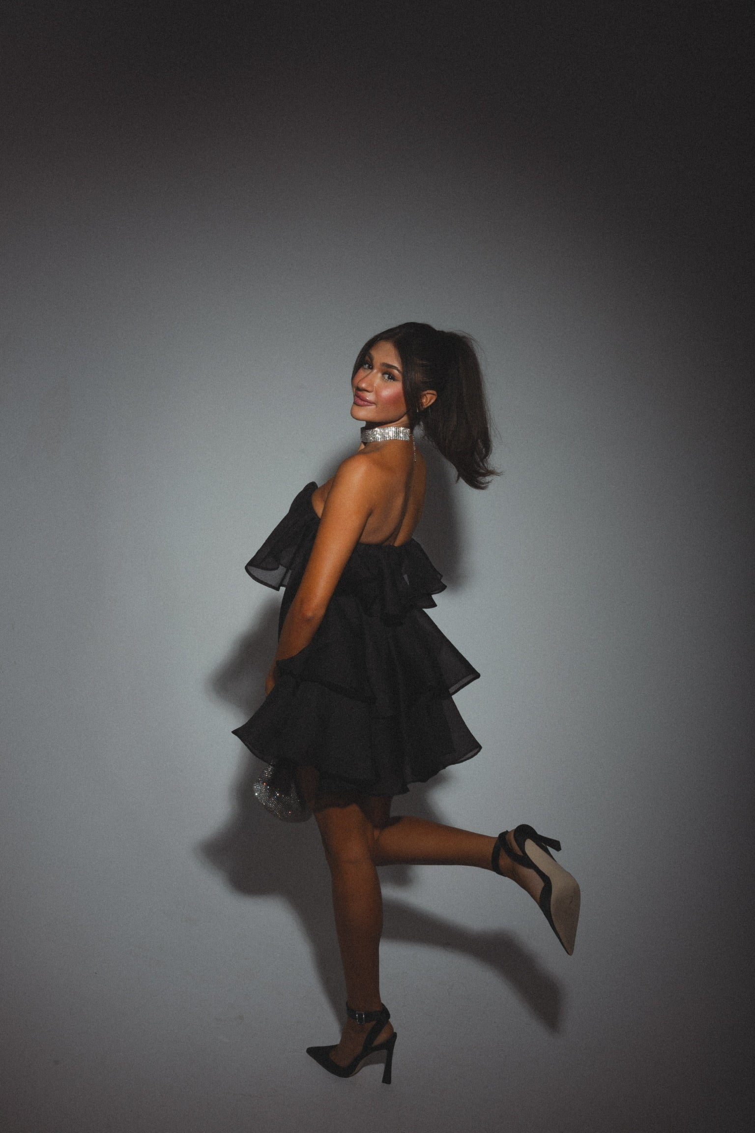 Lily Rose Strapless Tiered Mini Dress