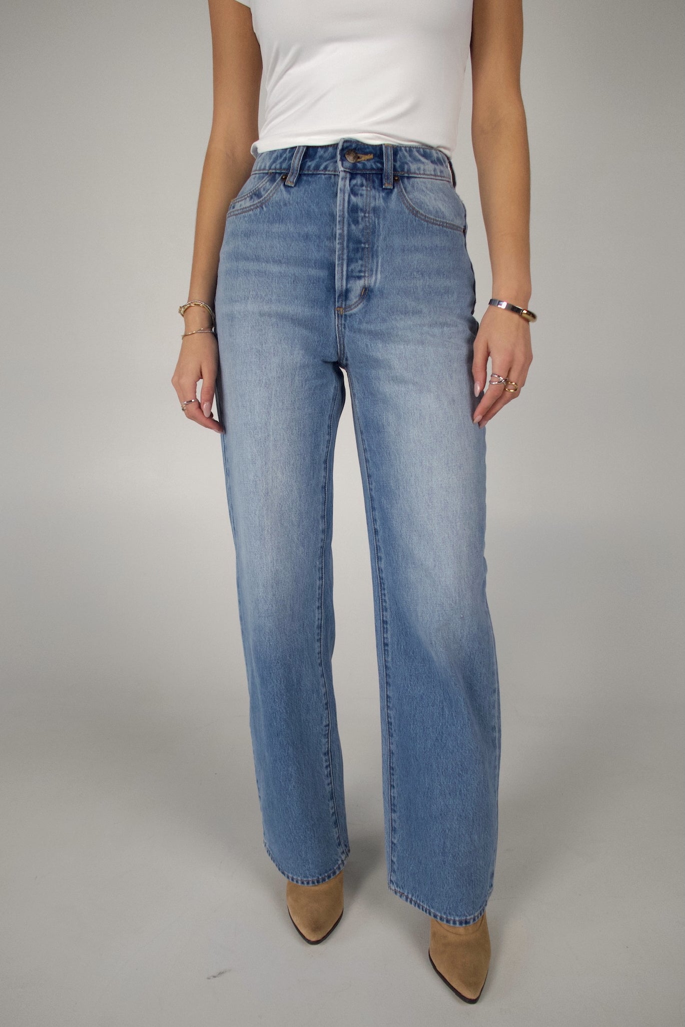 ROLLAS : Stevie Relaxed Jean In Brad Blue