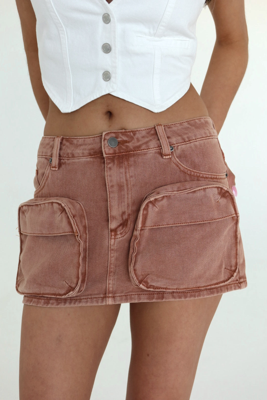 RESTOCKED :Aviana Denim Vest In White