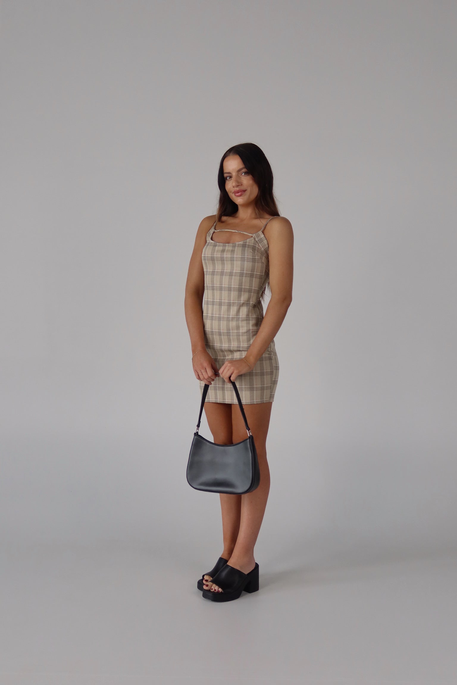 SALE :Dana Plaid Mini Dress