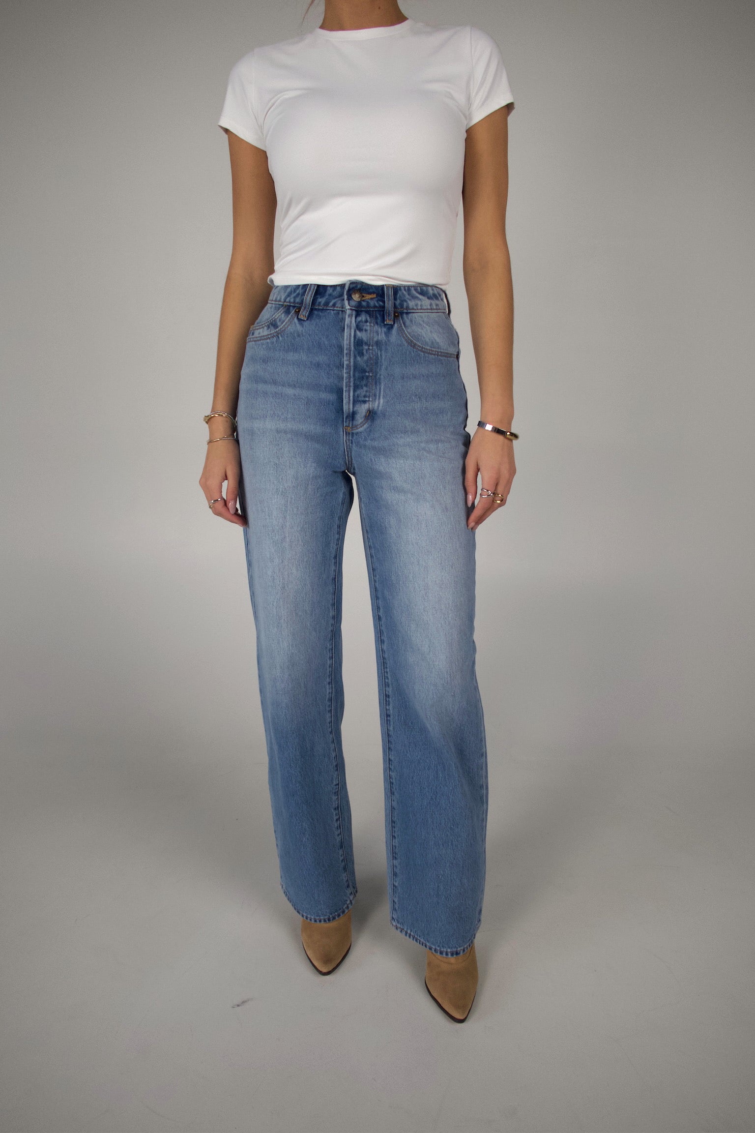 ROLLAS : Stevie Relaxed Jean In Brad Blue