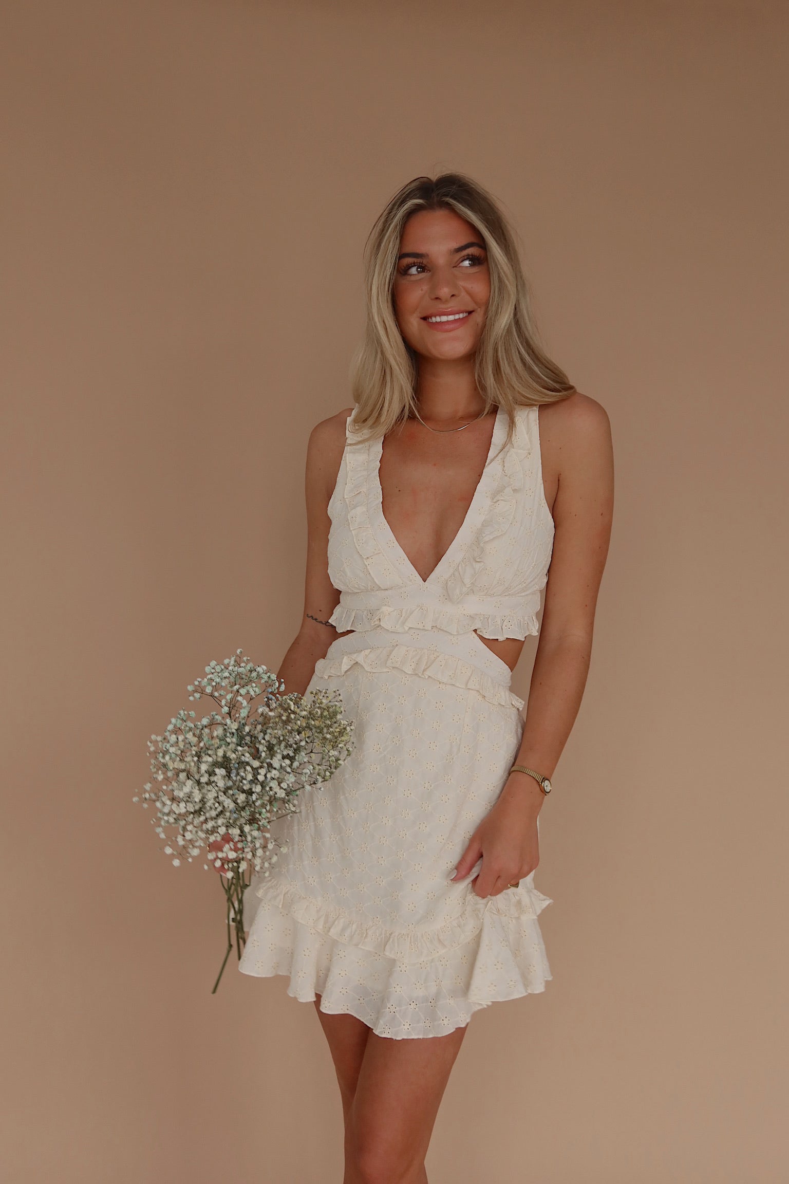 Savannah Eyelet Mini Dress