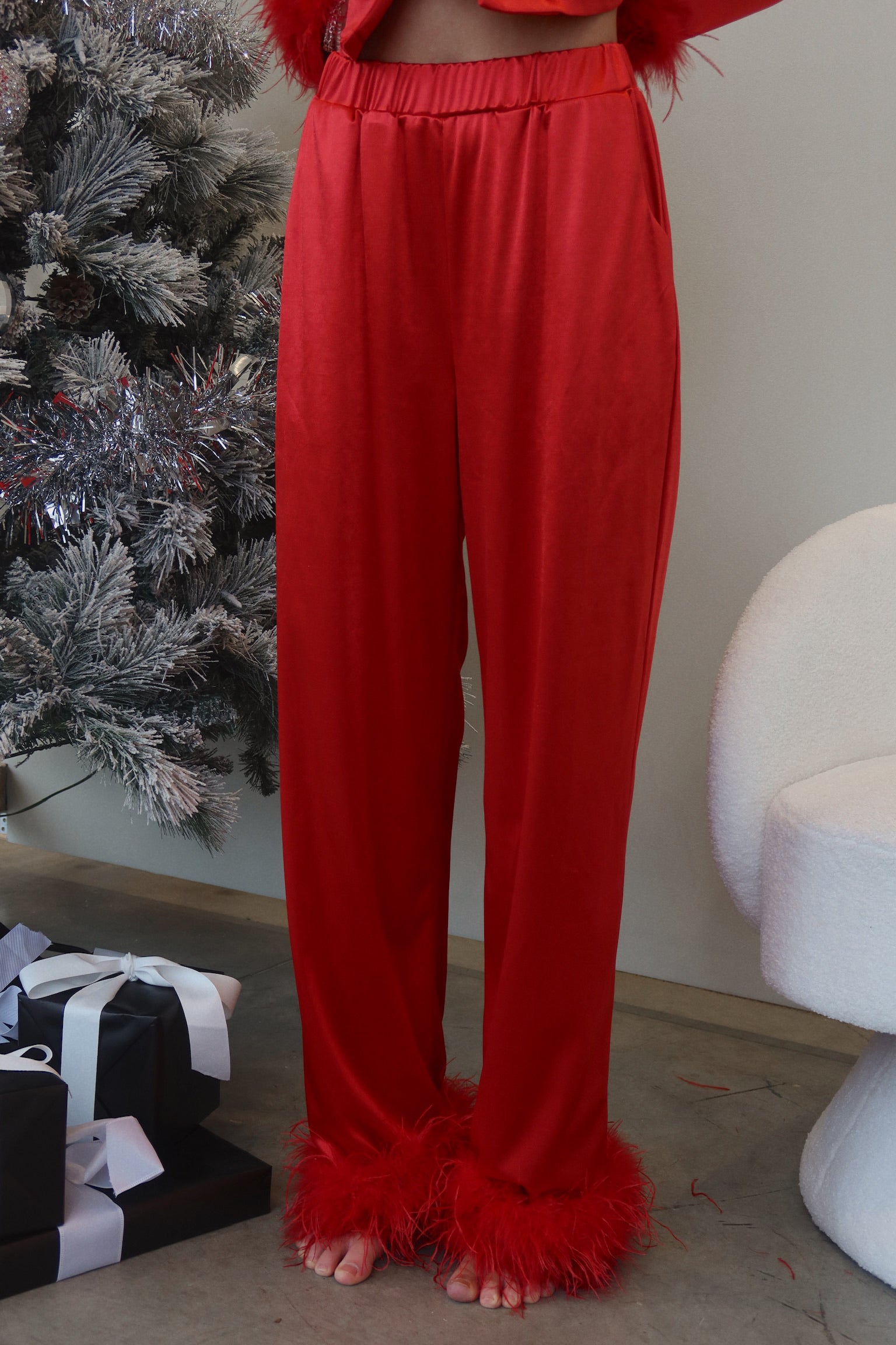 Santa Baby Satin Pajama Set
