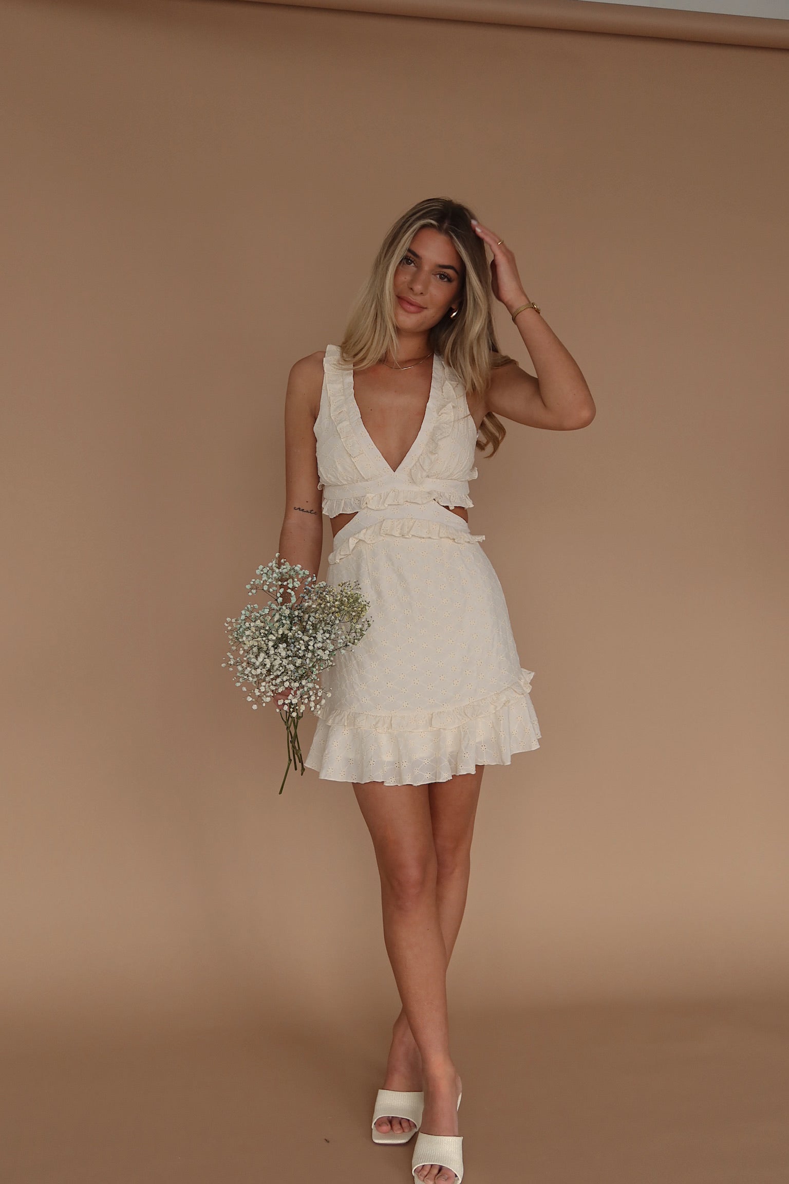 Savannah Eyelet Mini Dress