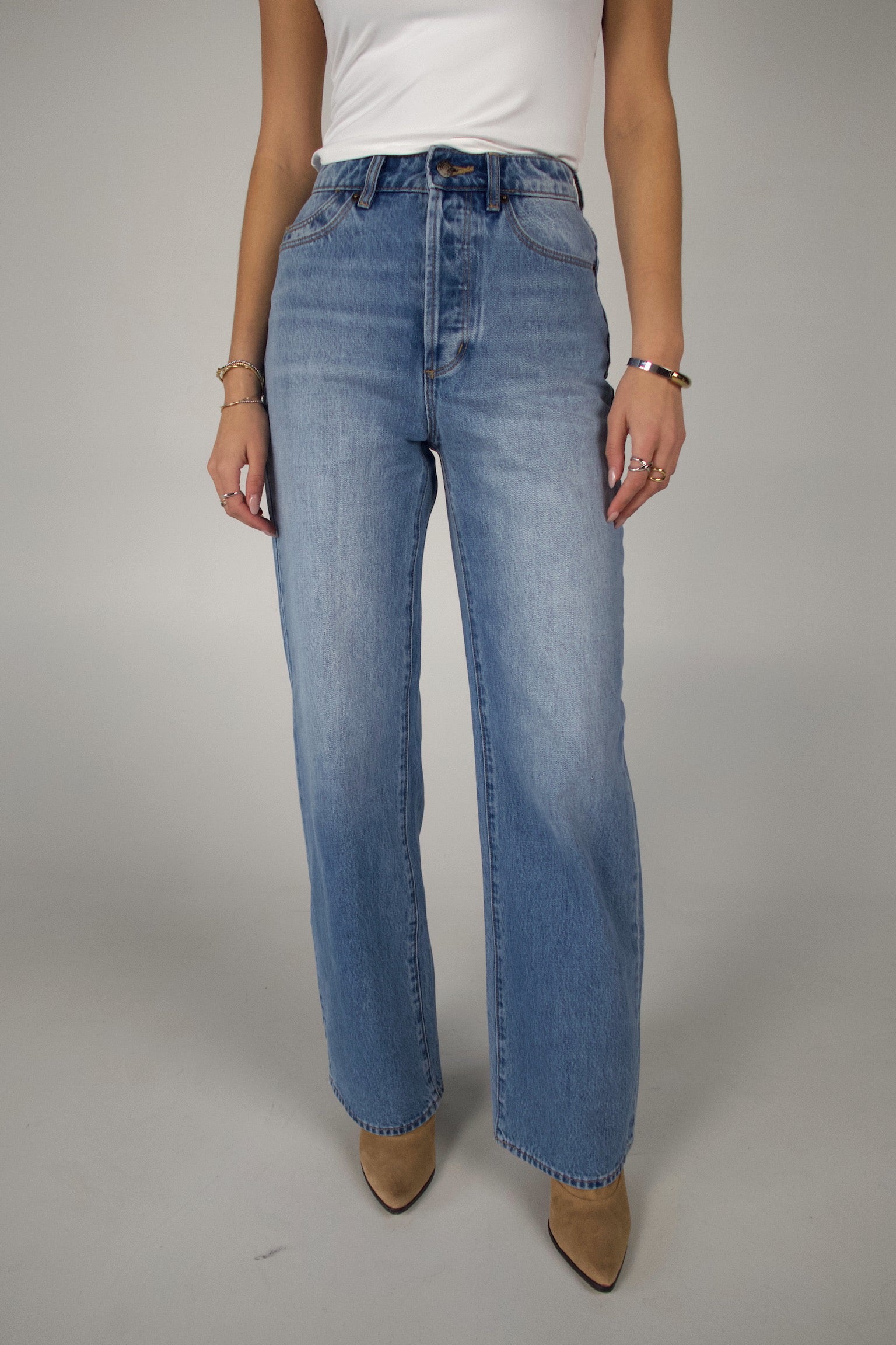 ROLLAS : Stevie Relaxed Jean In Brad Blue