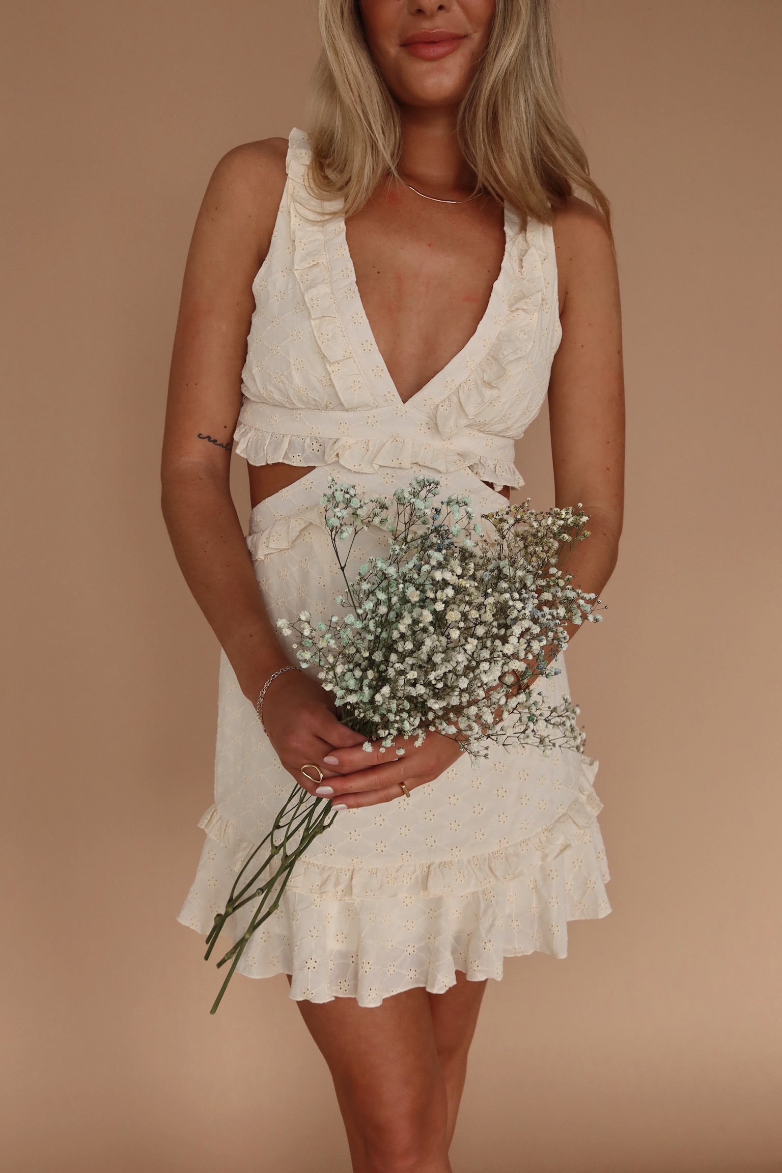 Savannah Eyelet Mini Dress