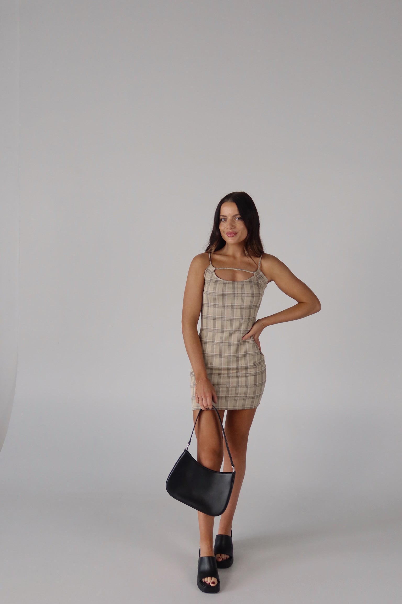 SALE :Dana Plaid Mini Dress