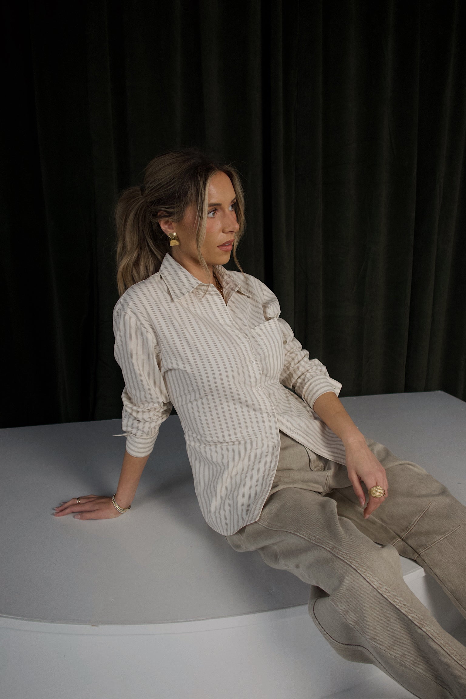 Collins Pinstripe Button-Up Shirt