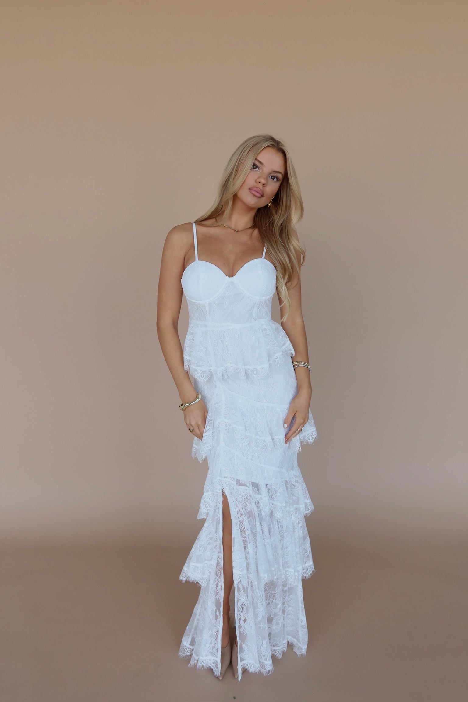 Mabel Lace Bustier Maxi Dress
