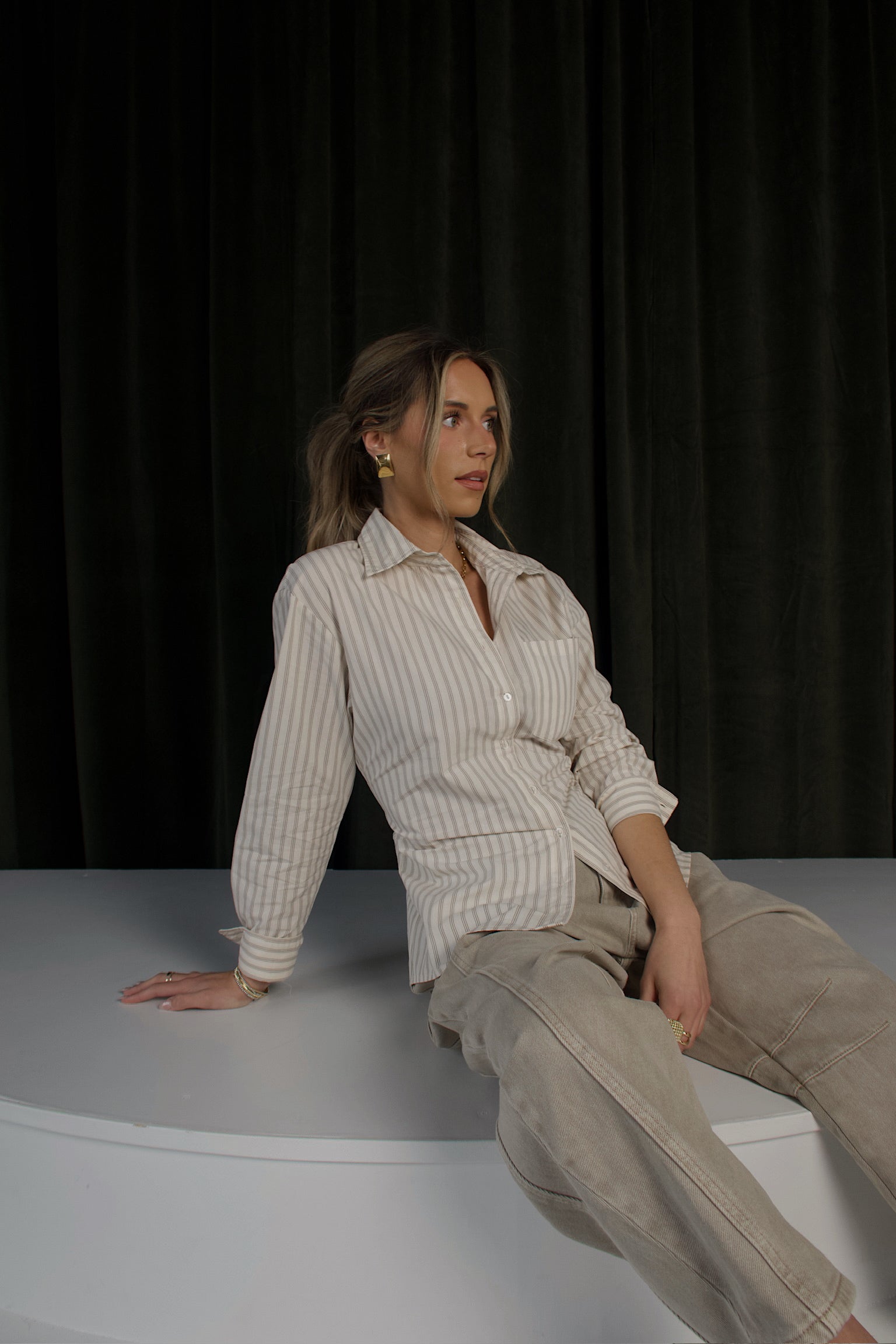 Collins Pinstripe Button-Up Shirt