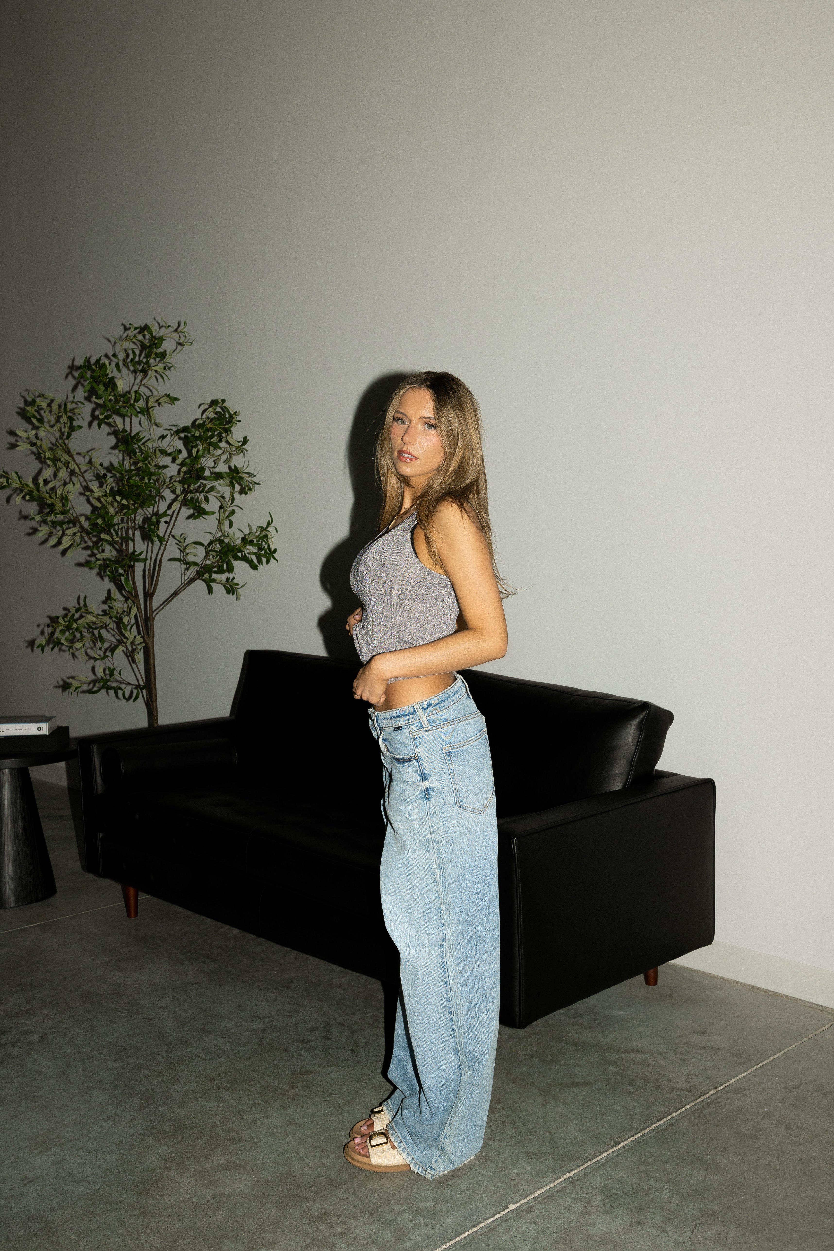 Jazzie Metallic Knit Top