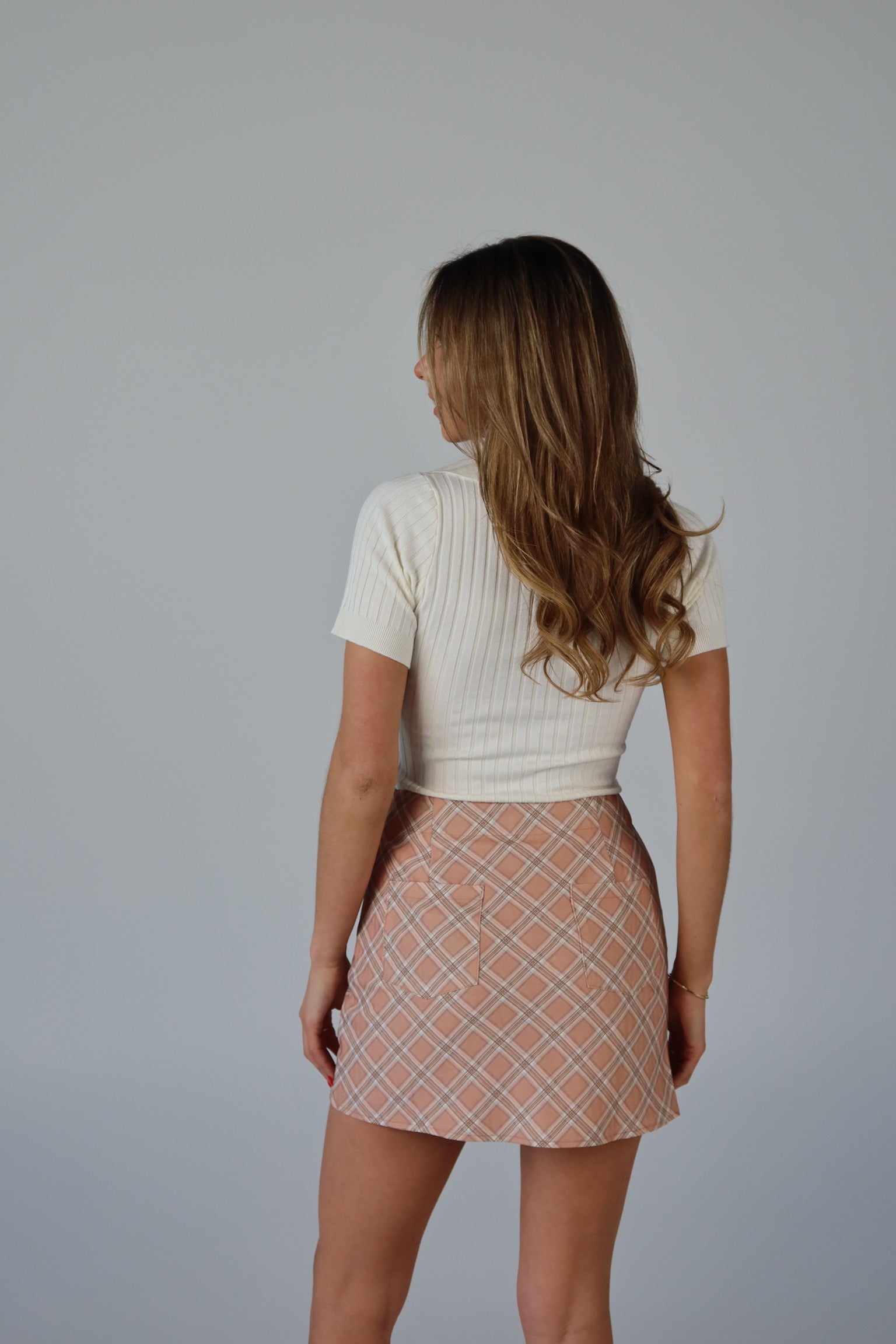 Ray Plaid Mini Skirt