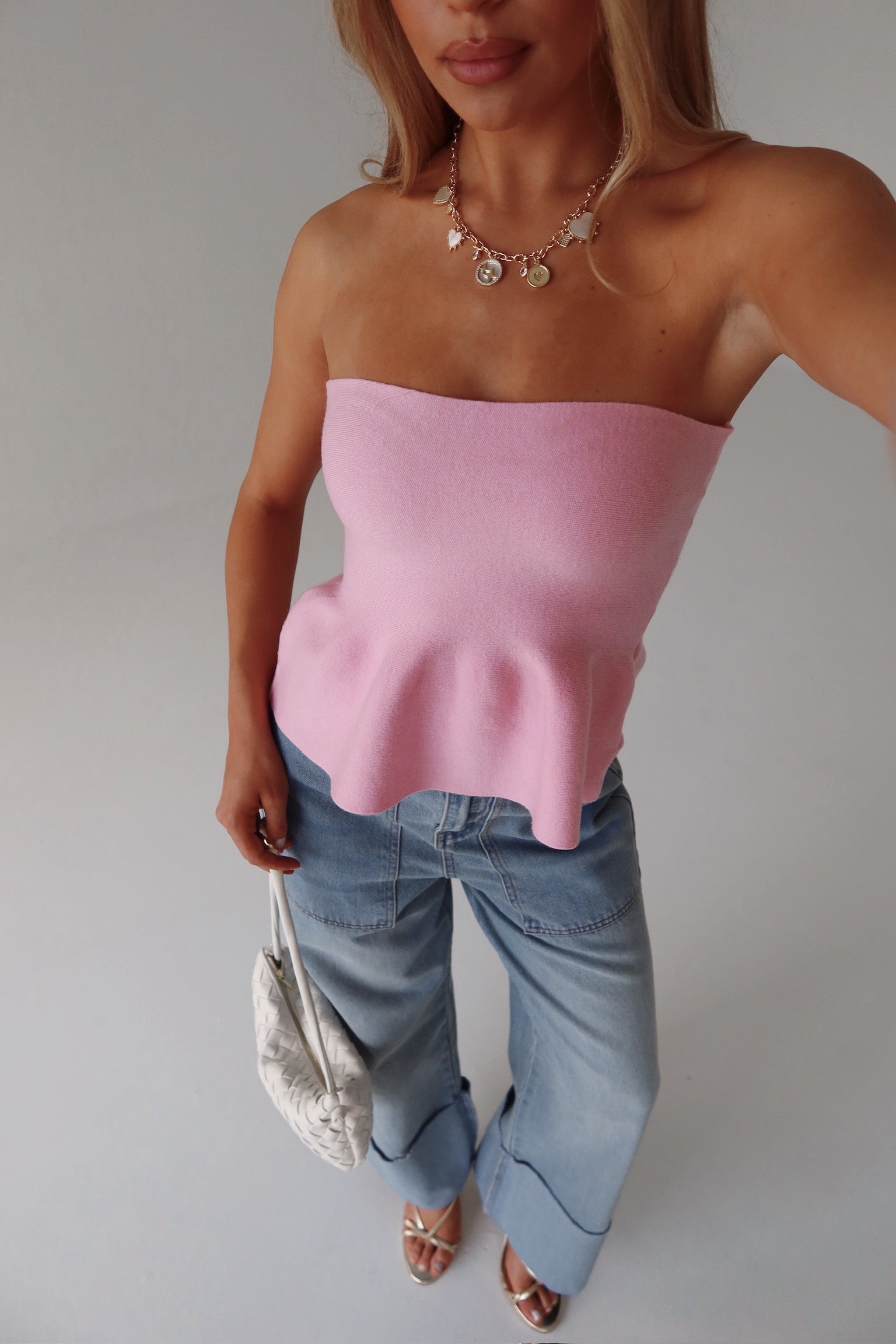 Delilah Pink Peplum Top
