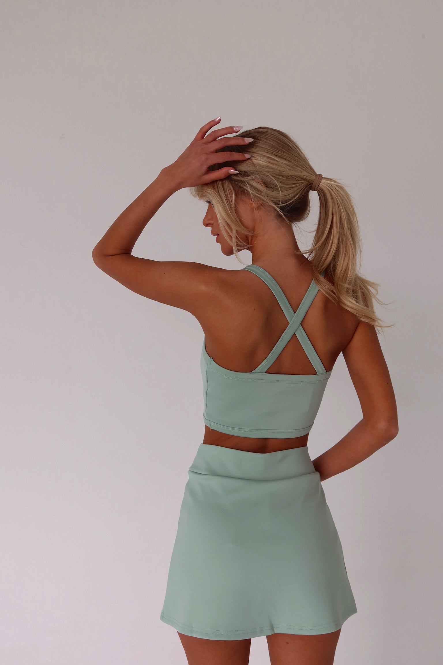 Jina Sage Scuba Skort