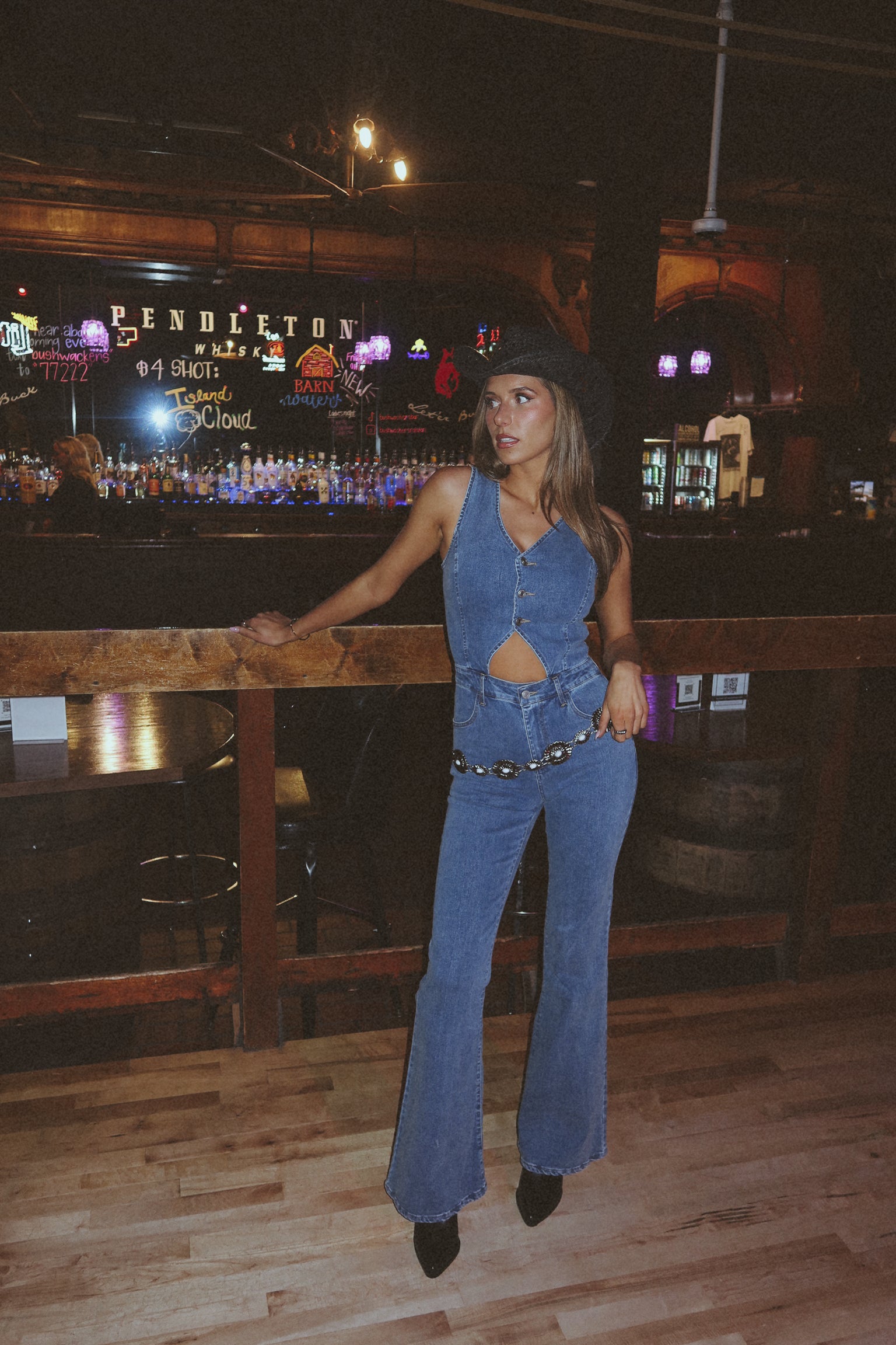 Lainey Bootcut Denim Jumpsuit