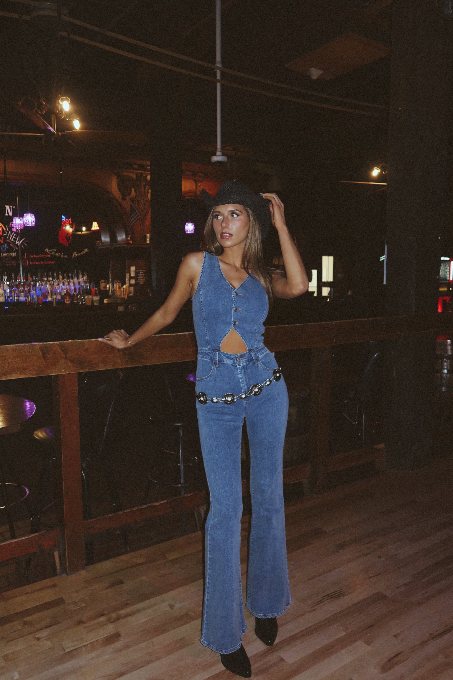 Lainey Bootcut Denim Jumpsuit
