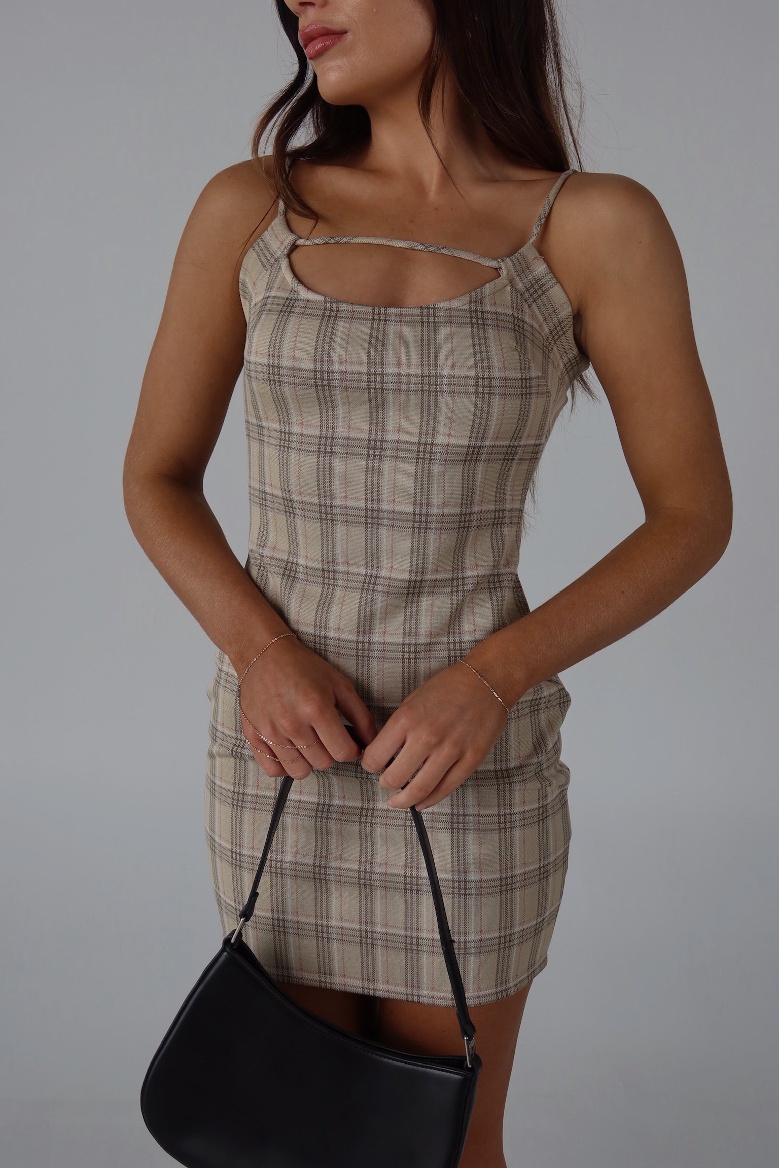 SALE :Dana Plaid Mini Dress