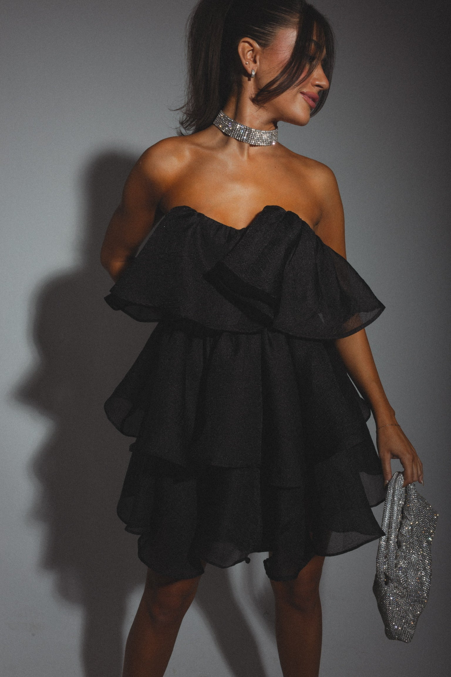 Lily Rose Strapless Tiered Mini Dress