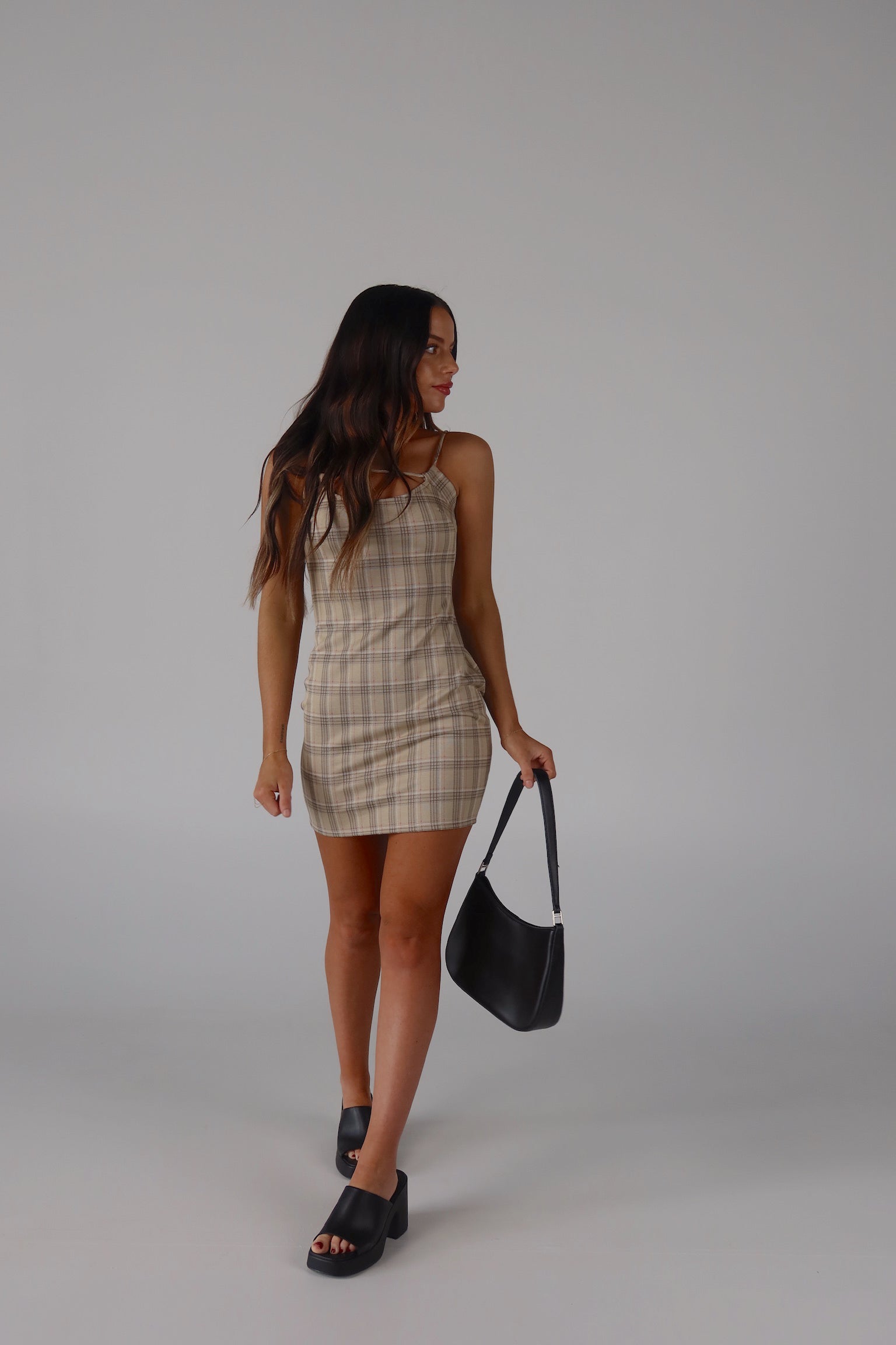 SALE :Dana Plaid Mini Dress