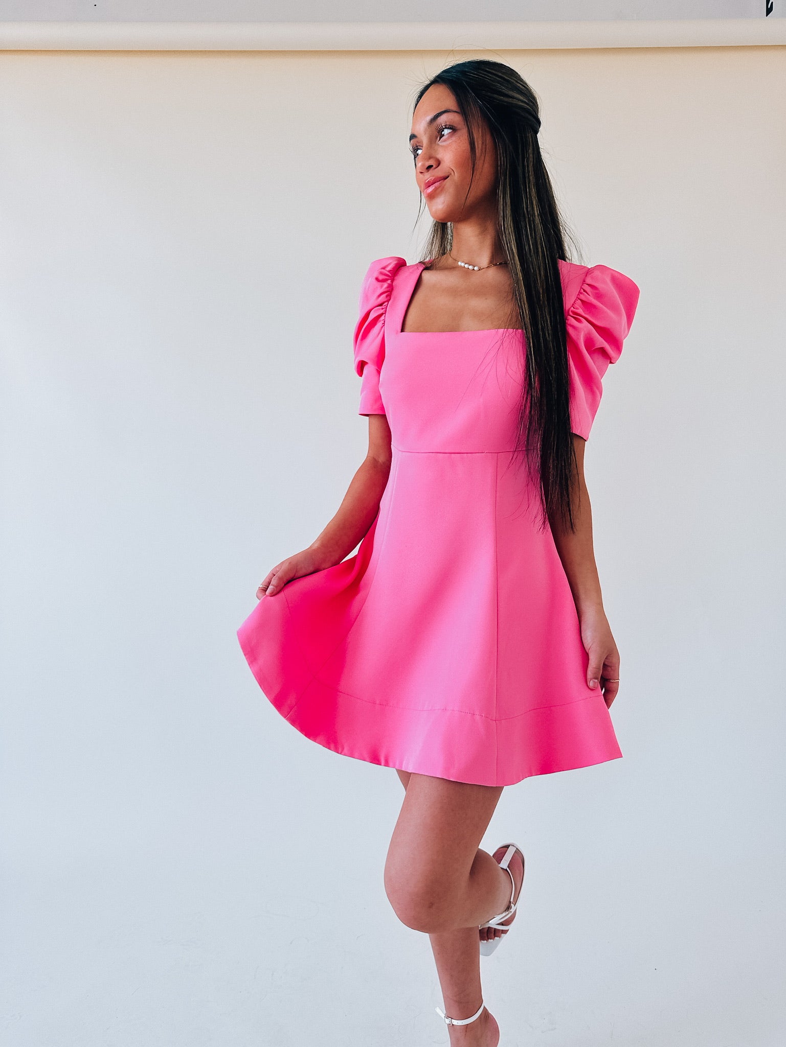 SALE :Piper Puff Sleeve Babydoll Dress