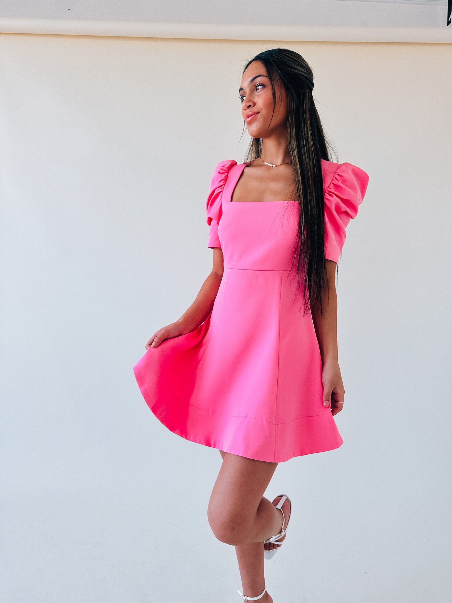 SALE :Piper Puff Sleeve Babydoll Dress
