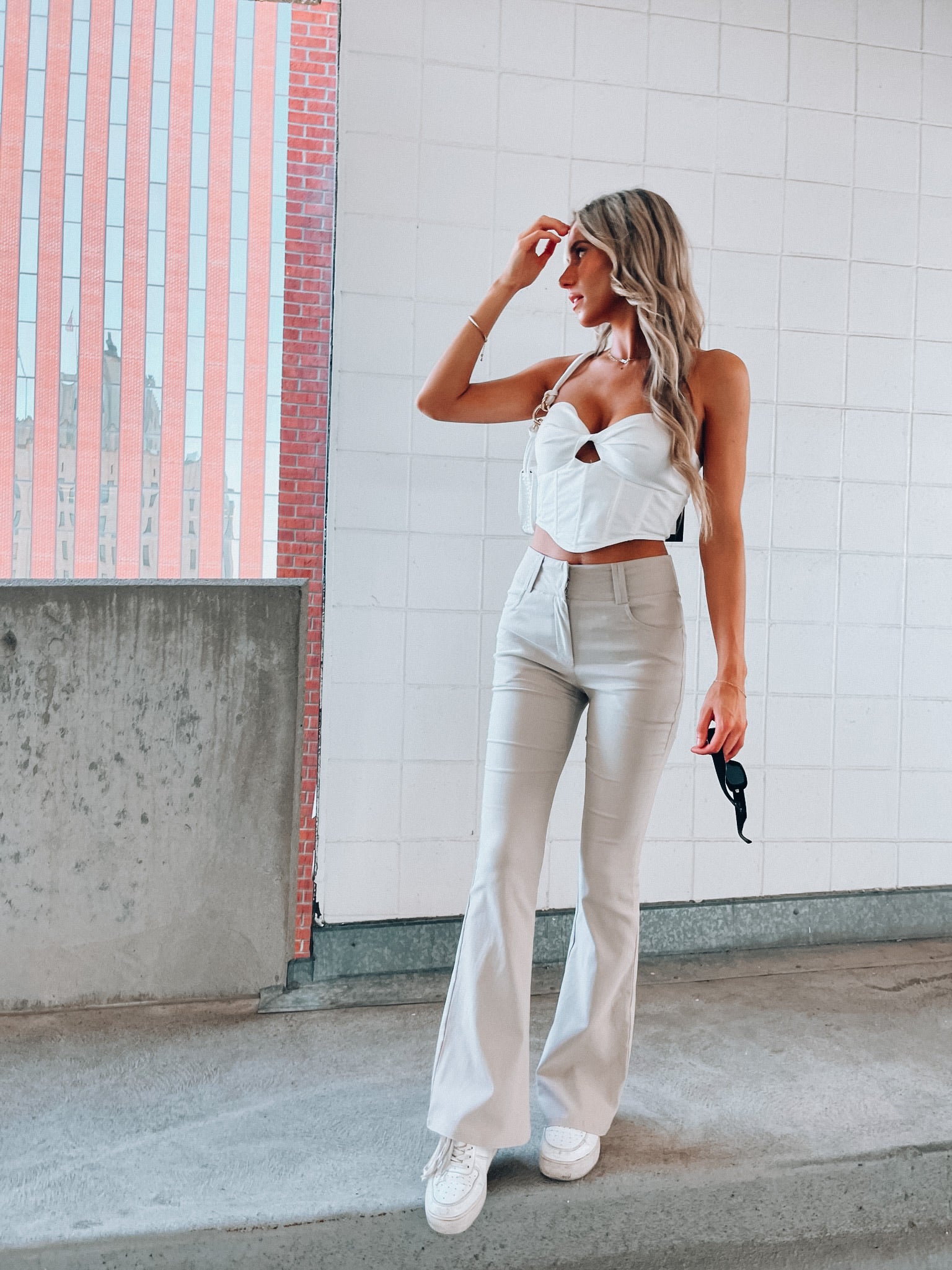 SALE :Zennie White Strapless Corset Top