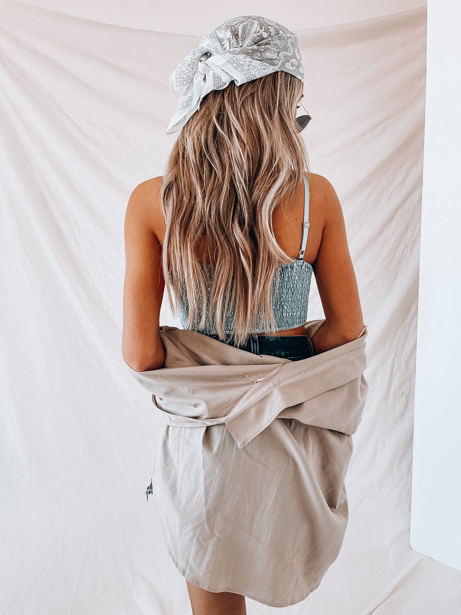 SALE :Blue Emersyn Crop Tank