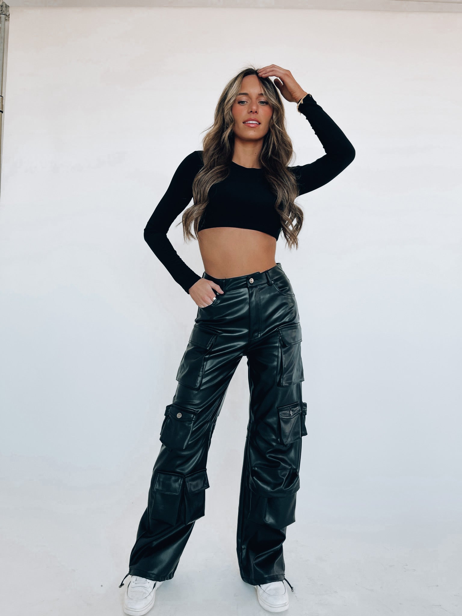 Nathan Cargo Pleather Pants