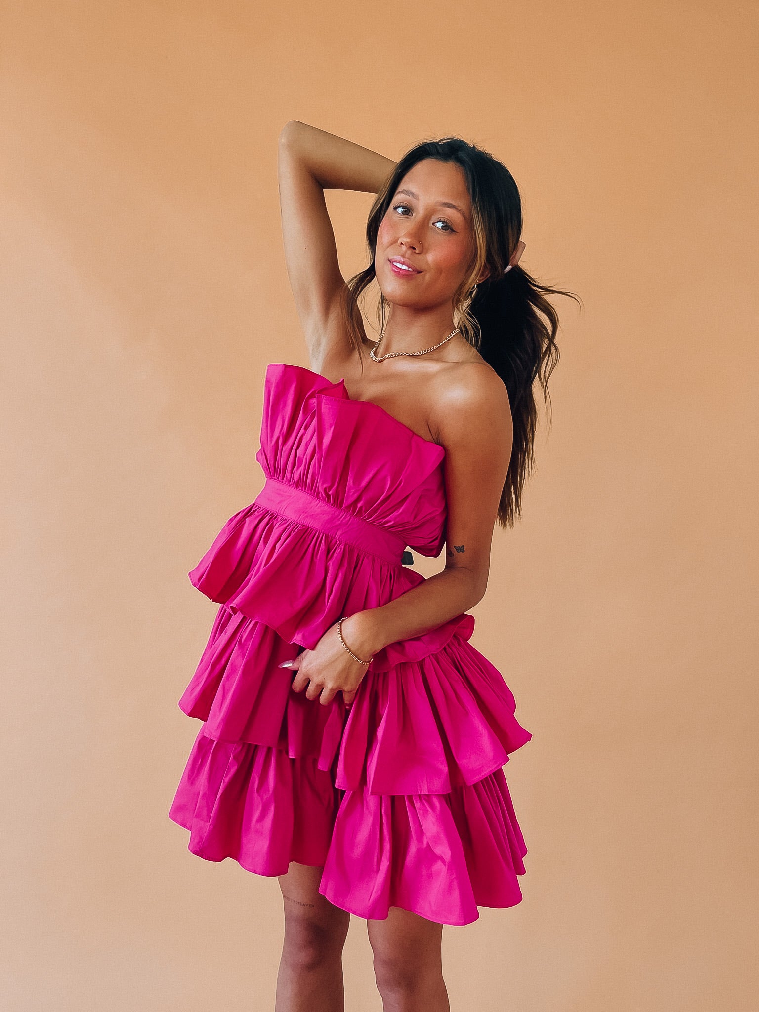 SALE :Delanie Strapless Mini Dress