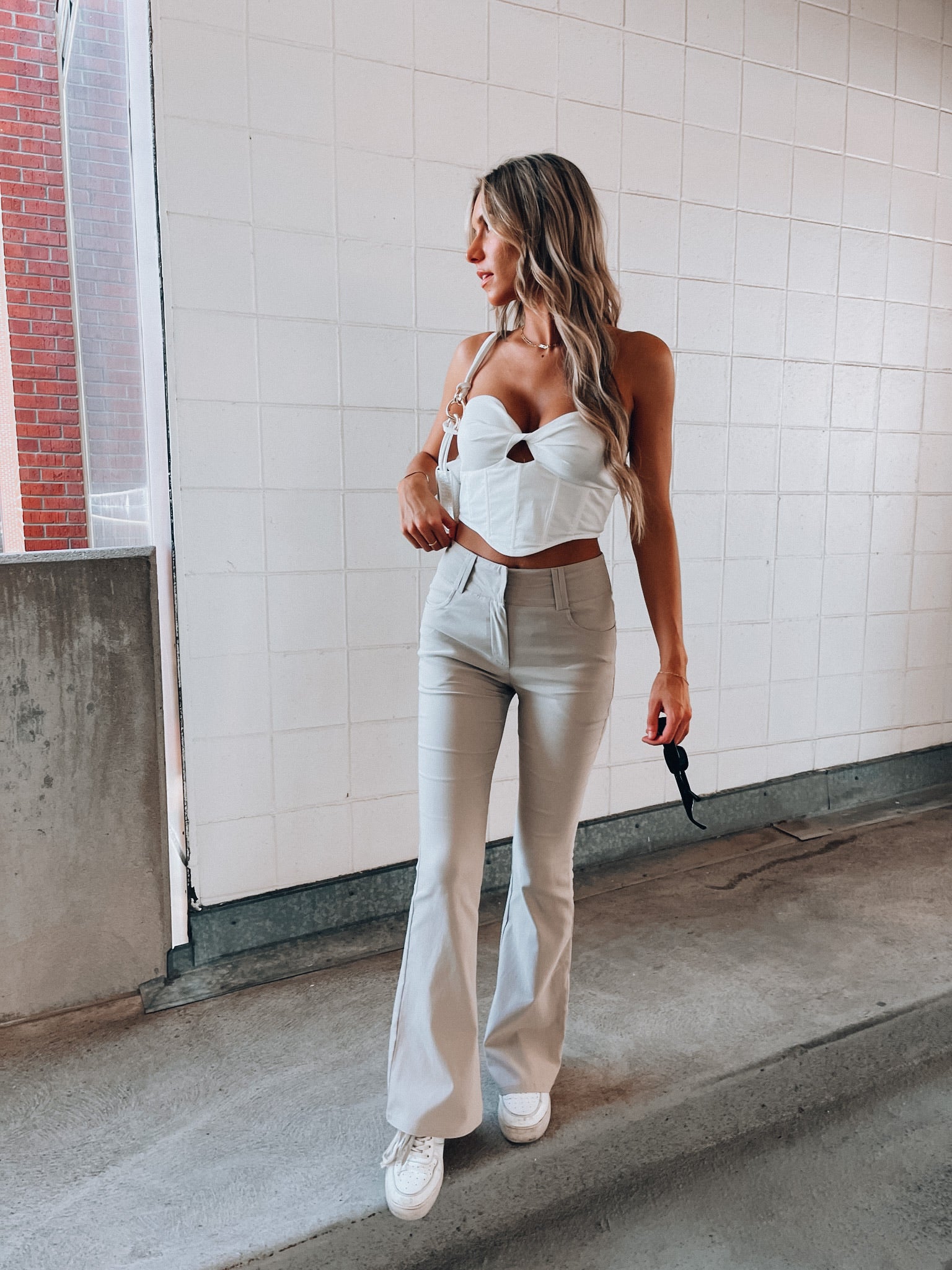 SALE :Zennie White Strapless Corset Top