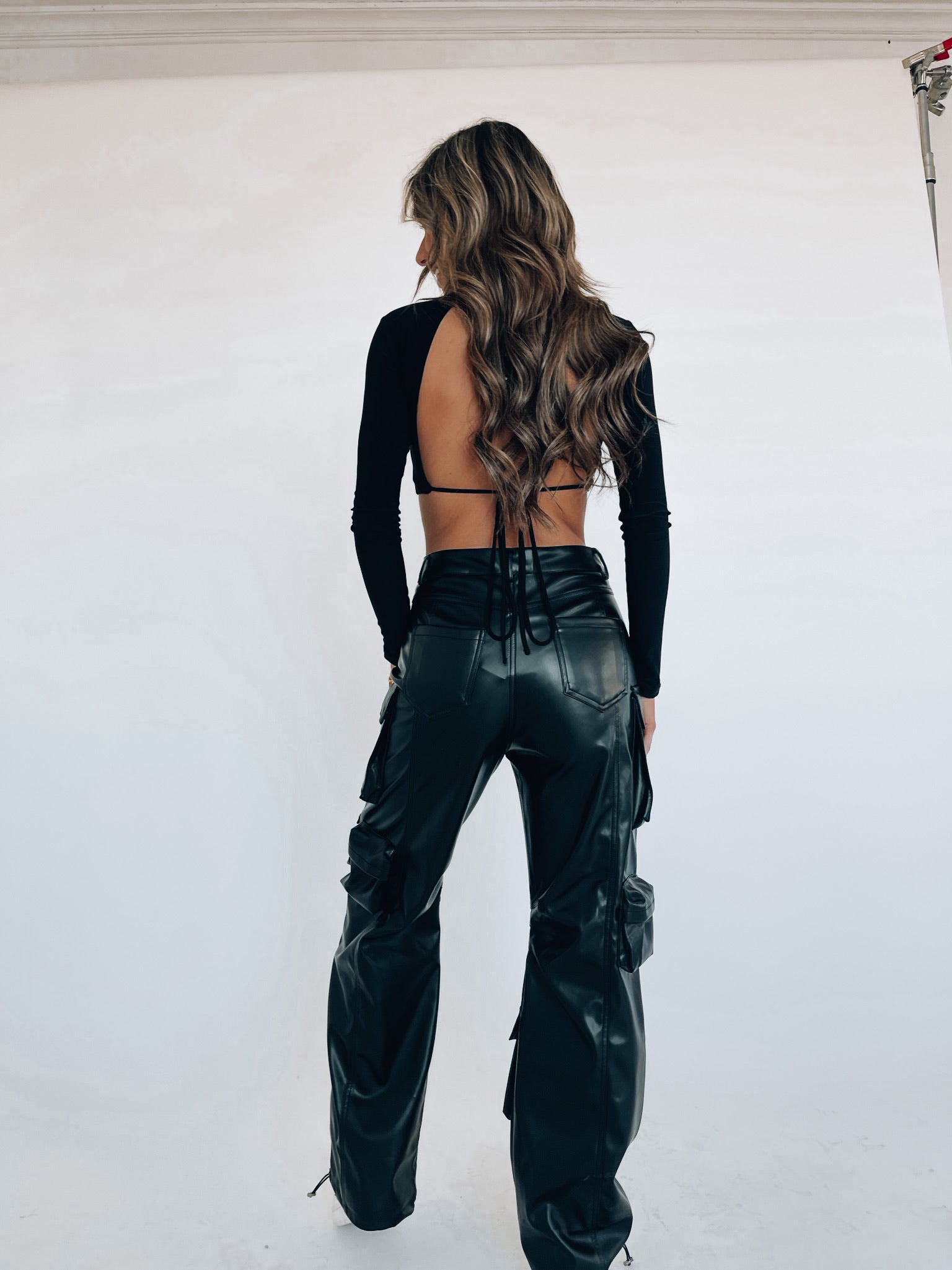 Nathan Cargo Pleather Pants