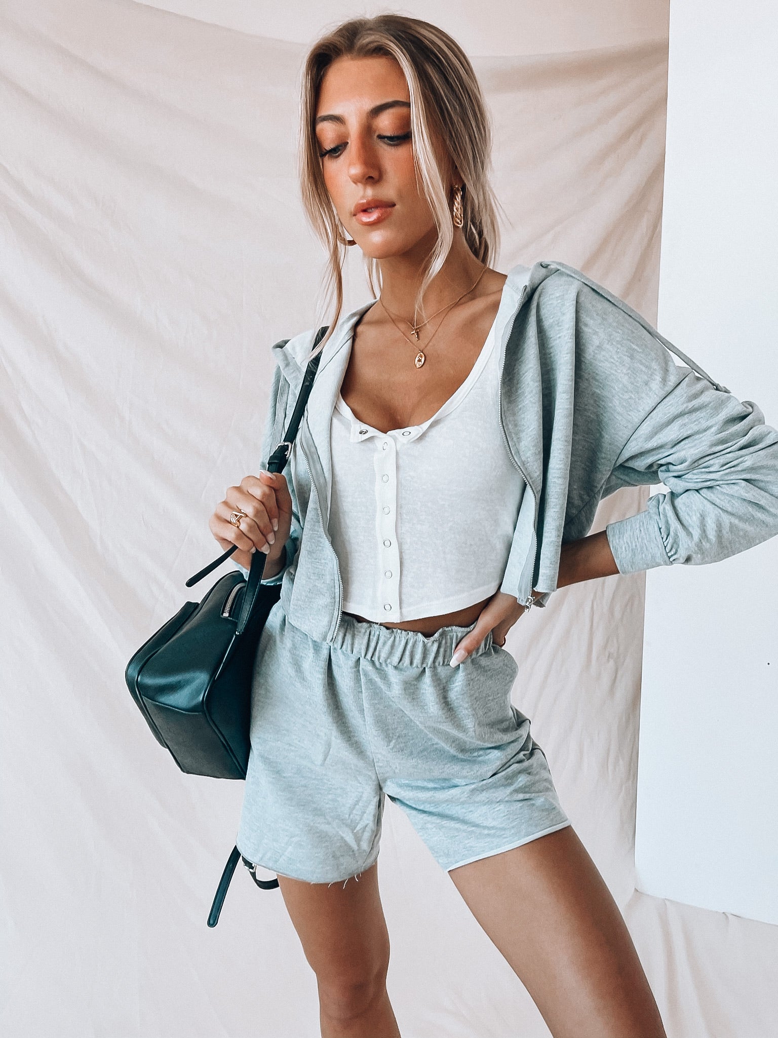 Grey Sporty Girl Track Jacket