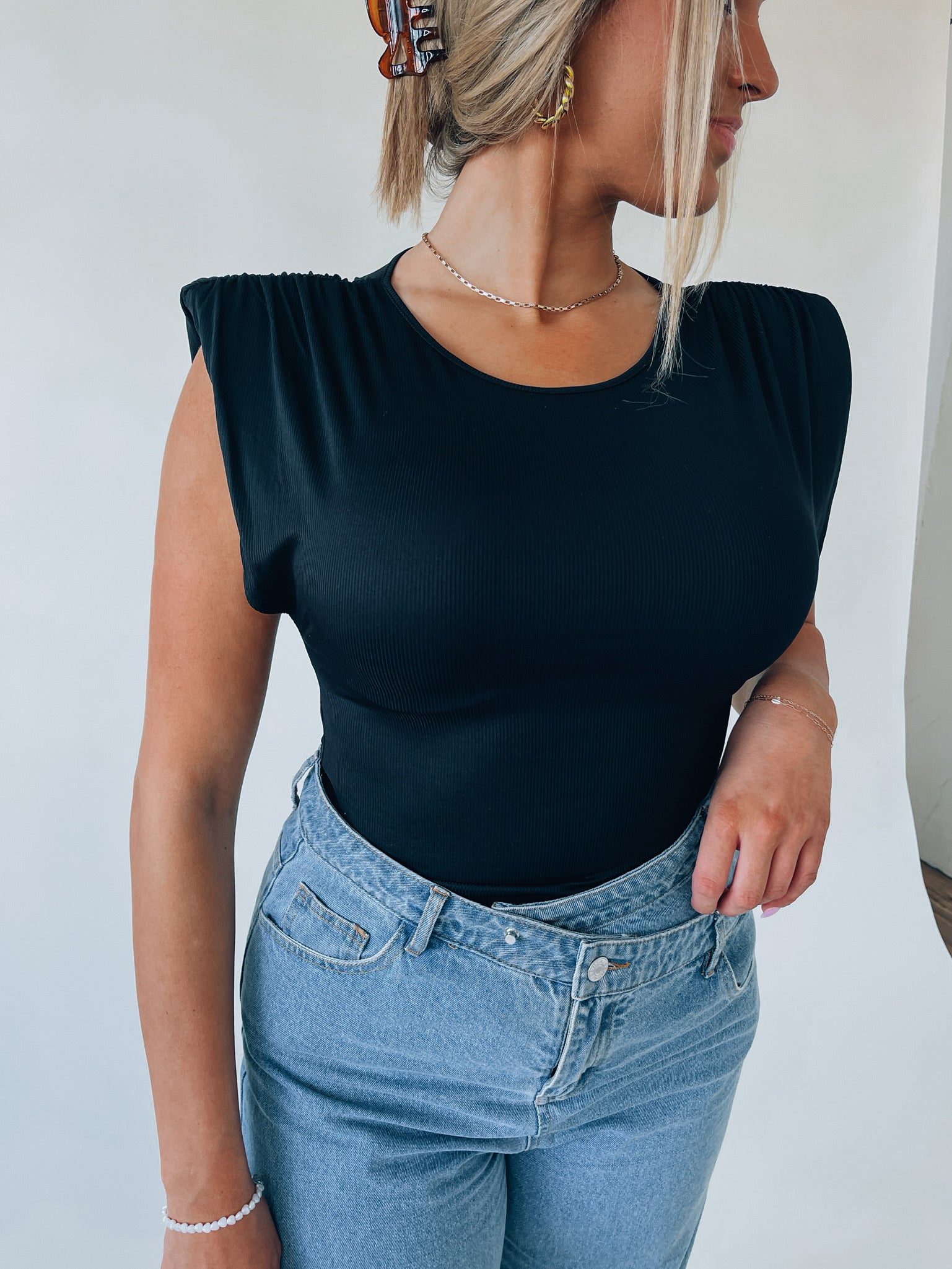 Black Trendsetter Bodysuit