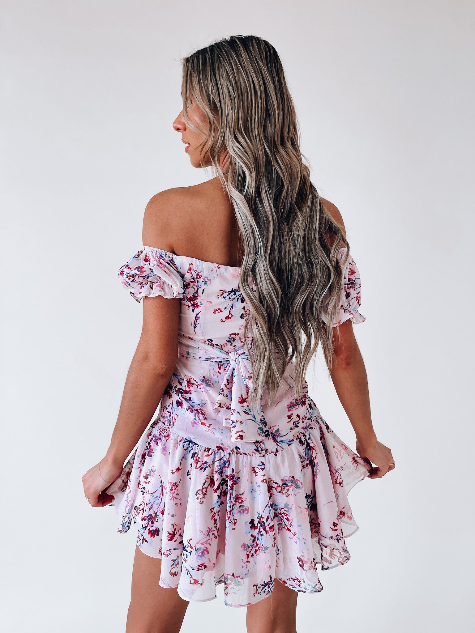 SALE: Alara Floral Off The Shoulder Dress